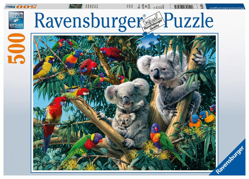Пазл «Коалы на дереве», 500 элементов, Ravensburger