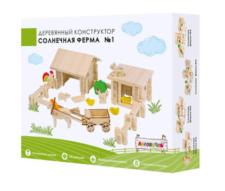 Конструктор ЛЕСОВИЧОК Солнечная ферма №1 набор из 130 деталей 1