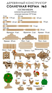 Конструктор ЛЕСОВИЧОК Солнечная ферма №5 набор из 440 деталей 3