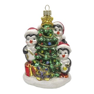 Пингвины (стекло) 9х6х13 см