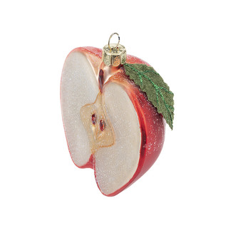 Яблоко (половинка) красное (стекло) 8х4х8,5 см