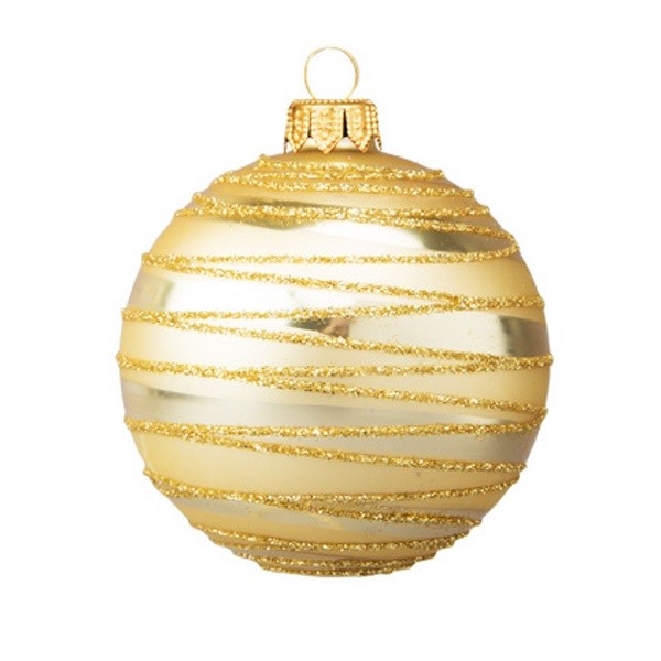 Шар 'Планета' золотой (стекло) 8 см