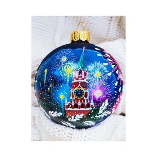 Шар 'Кремль' 8 см, стекло, в подарочной упаковке, Коломеев