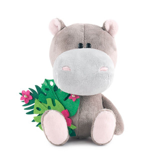 Бегемотик Бапото с букетом, 15 см, артикул SA15-12