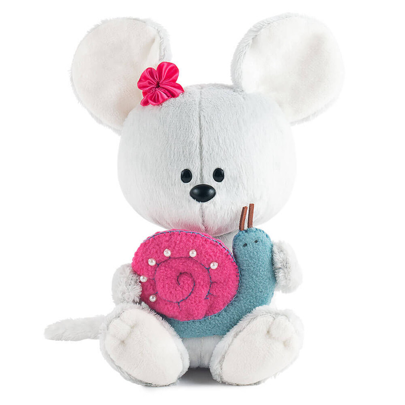 Мышка Пшоня с улиткой, 15 см, артикул LE15-083
