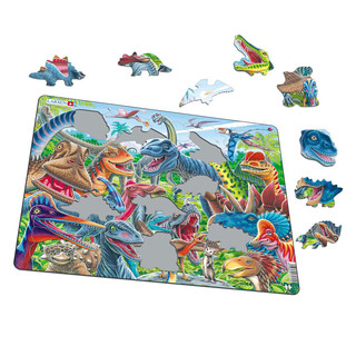 Пазл 'Счастливые динозавры', 43 элемента, Larsen 2