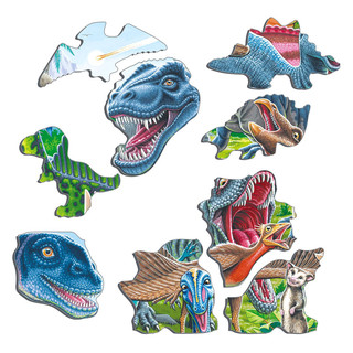 Пазл 'Счастливые динозавры', 43 элемента, Larsen 3