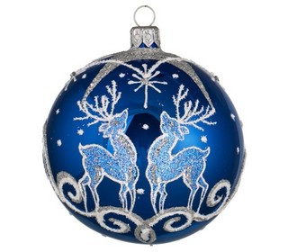 Шар 'Олени' (стекло) 85 мм, в асс. Цена за 1 шар. 3