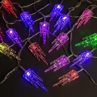 Гирлянда-нить 5м с насадками 'Льдинка', IP20, прозрачная нить...