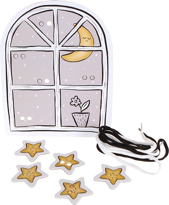 Игра-шнуровка 'Веселые шнурочки. Окошко и звездочки' VoiceBook