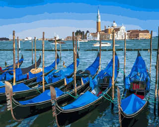 Картина по номерам «Венеция: Гондолы», 50х40 см 1