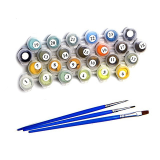 Картина по номерам 'Новогодняя тройка', 30х40 см (27 цветов)  3