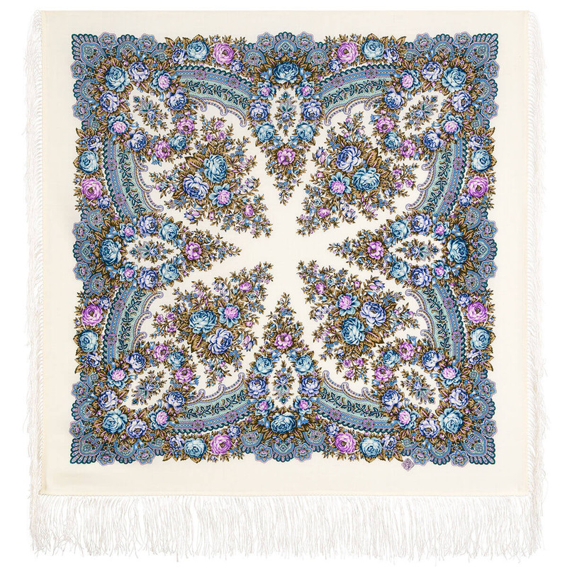 Платок 'Утренние грёзы' шерсть, 89х89 см, артикул 1960-2