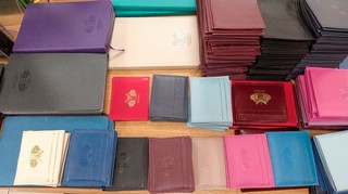 Картхоолдер с логотипом МГИМО, на 5 карт, кожа, с тиснением, ...