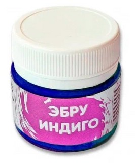 Краска для рисования на воде синяя, 20 мл, Эбру Индиго, артик...
