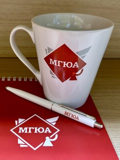 Блокнот с символикой МГЮА имени О.Е.Кутафина, цвет красный 3