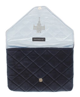 Папка для ноутбука и документов бархатная с логотипом МГУ имени М.В.Ломоносова  2