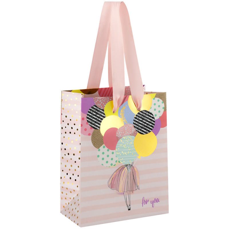 Пакет подарочный 'Baloons', 11x14x6,5 см MESHU