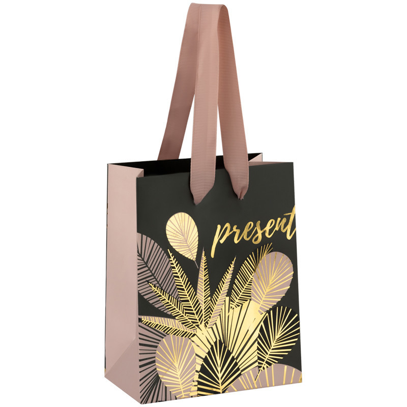 Пакет подарочный 'Golden leaves', 11x14x6,5 см MESHU