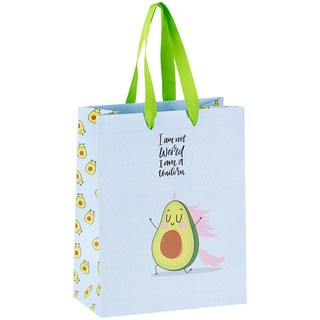 Пакет подарочный 'Avacado', 18x23x10 см MESHU, цвет голубой, зеленый