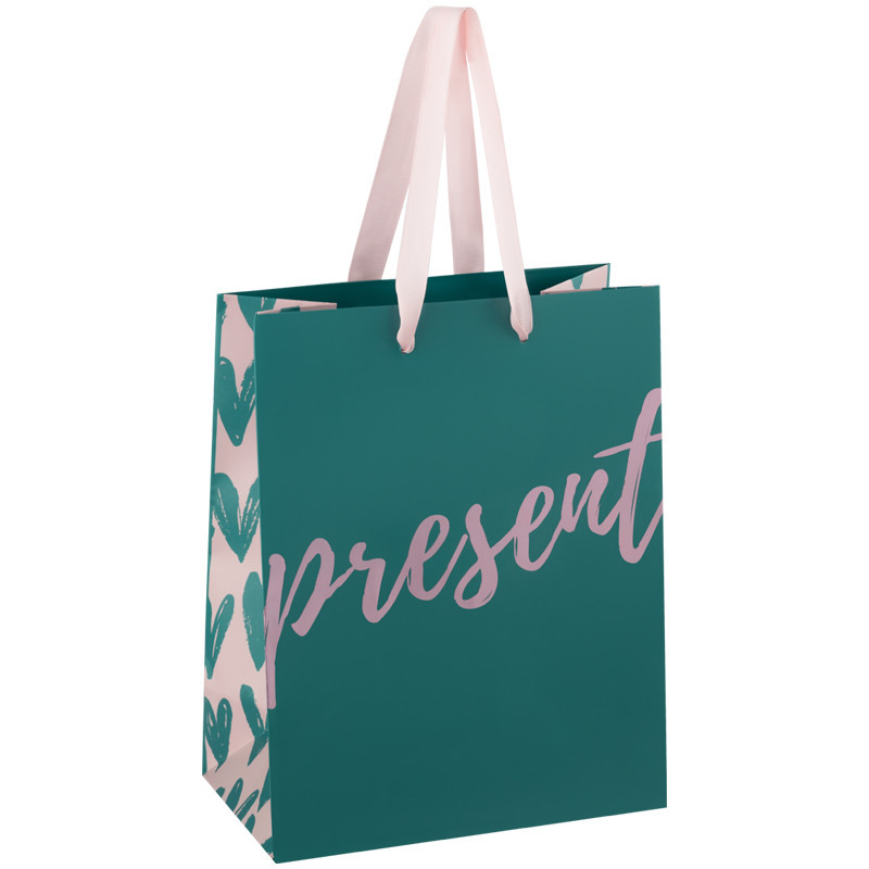 Пакет подарочный 'Present dark mint', 18x23x10 см MESHU