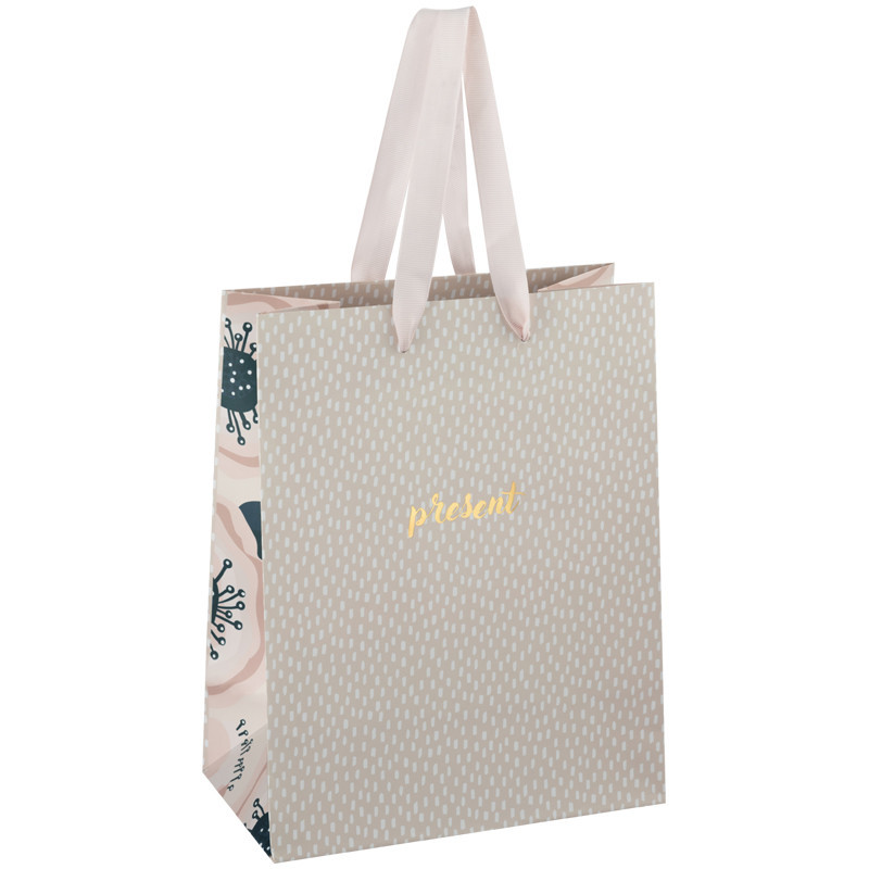 Пакет подарочный 'Trendy beige', 18x23x10 см MESHU, цвет серый