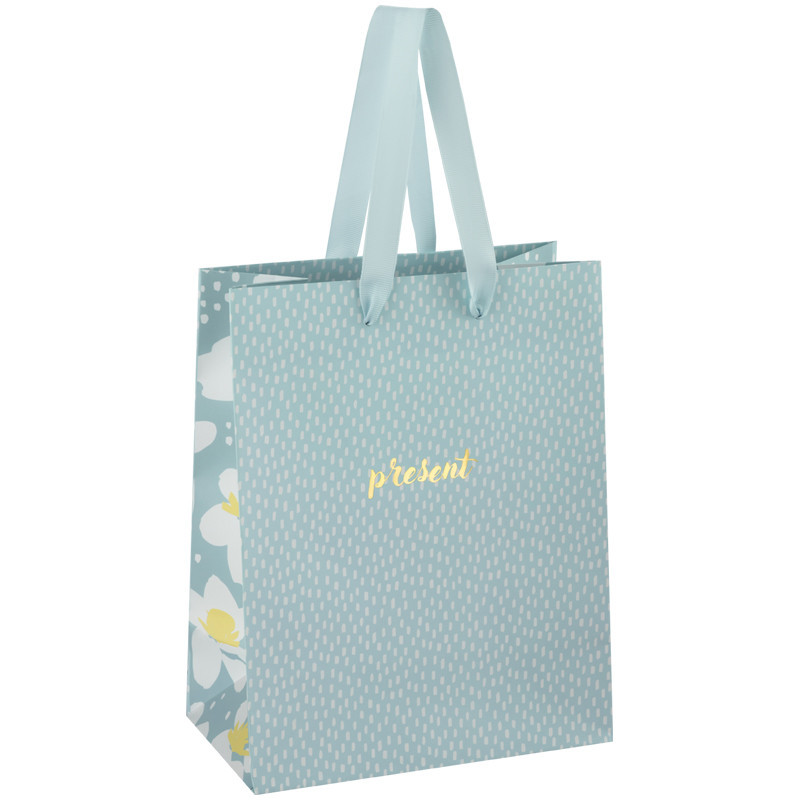 Пакет подарочный 'Trendy beige', 18x23x10 см MESHU, цвет голубой