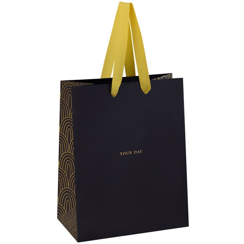 Пакет подарочный 'Your day. Dark blue', 18x23x10 см MESHU, цвет черный