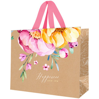 Пакет подарочный 'Fleur charmant', 23x18x10 см MESHU, цвет коричневый