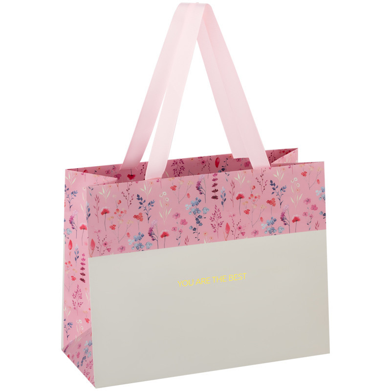 Пакет подарочный 'Pastel pink', 23x18x10 см MESHU, цвет белый, розовый