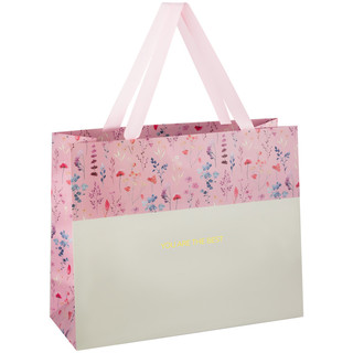 Пакет подарочный 'Pastel pink', 32x26x12 см MESHU, цвет розовый, белый