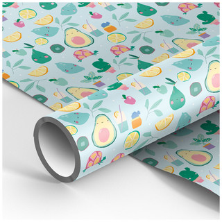 Упаковочная бумага 'Avocado', глянец, 70x100 см, 90 г/м2 MESHU, цвет зеленый