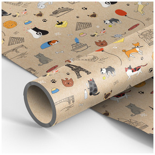 Бумага упаковочная 'Day in Paris', 70x100 см, 70 г/м2 MESHU