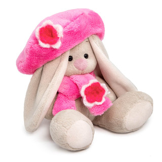 Зайка Ми в берете и шарфике, 15 см, артикул SidX-497 2