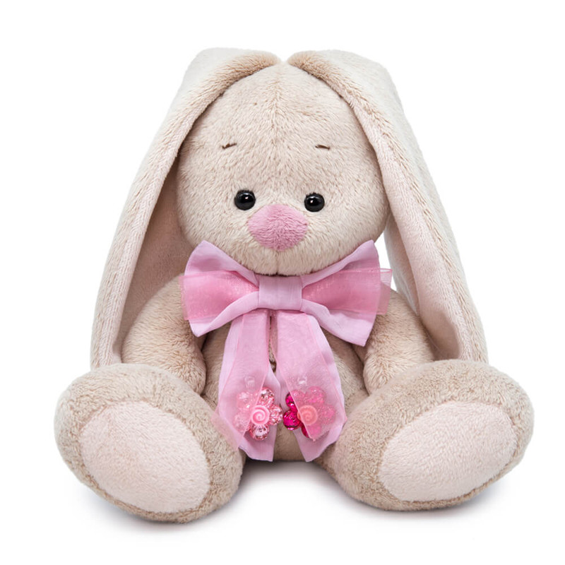 Зайка Ми в банте с подвесками, 15 см, артикул SidX-486