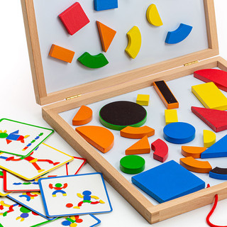 Магнитная доска Djeco 'Геоформ' с набором магнитных фигур 4