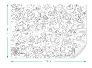 Раскраска в коробке DoDo 'Фантастические котики', 72x51 см, цвет мульти 4