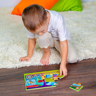 Мягкие пазлы 'Поезд', А5, 12 элементов Vladi Toys, цвет мульти 2