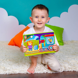 Мягкие пазлы 'Поезд', А5, 12 элементов Vladi Toys, цвет мульти 3