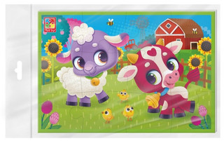 Мягкие пазлы 'Овечка и корова', А5, 12 элементов Vladi Toys, ...