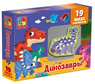 Набор магнитов 'Динозавры' Vladi Toys, цвет мульти