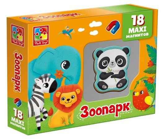 Набор магнитов 'Зоопарк' Vladi Toys, цвет мульти