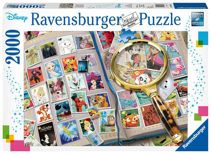 Пазл «Альбом с марками с героями Disney», 2000 элементов, Ravensburger