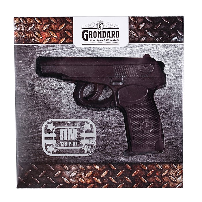 Шоколадный сувенир 'Пистолет' 170 г, горький