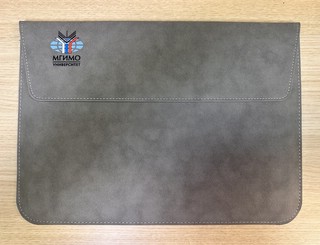 Папка-чехол для ноутбука и документов с логотипом МГИМО(серый)