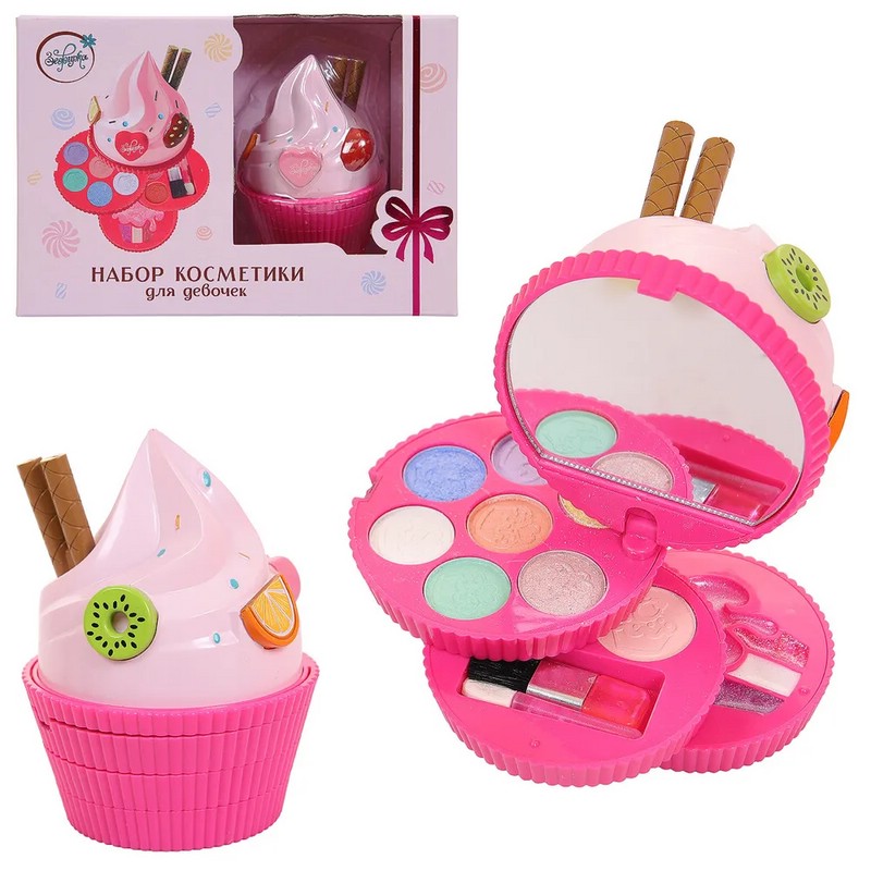 Набор декоративной косметики в кейсе 'Капкейк'. Романтическая серия