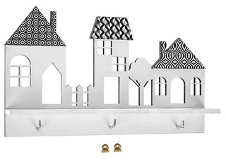 Ключница с полкой 'Домики' 2