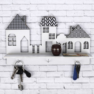 Ключница с полкой 'Домики' 5