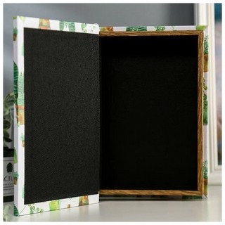 Шкатулка-книга 'Суккуленты' с зеркалом, 26х17.5х5 см 2