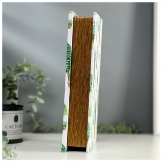 Шкатулка-книга 'Суккуленты' с зеркалом, 26х17.5х5 см 4